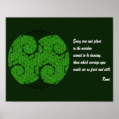 Rumi citeert Poster Art. Tree Mandala Inspiration. (Voorkant)