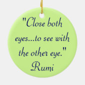 Rumi citeert versiering keramisch ornament (Achterkant)