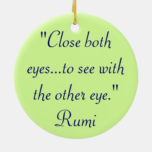 Rumi citeert versiering keramisch ornament (Achterkant)