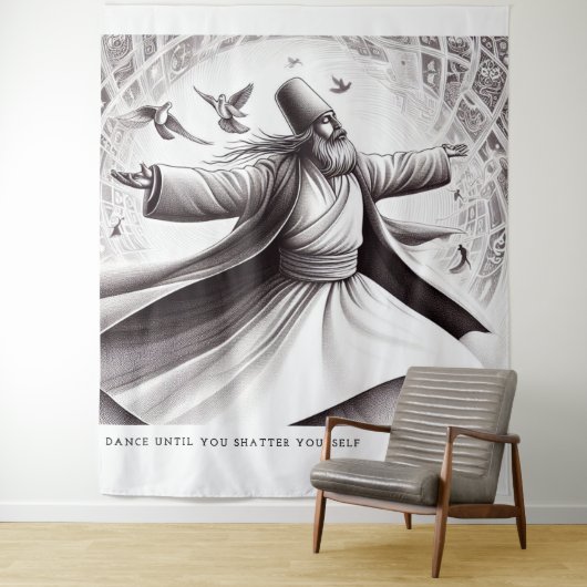RUMI DANCE QUOTE ART WANDKLEED (In situ)