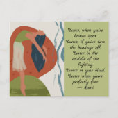 Rumi Dance Quote met danser Briefkaart (Voorkant)