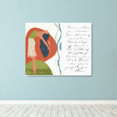 Rumi Dance Quote met danser Canvas Afdruk (Insitu (Houten vloer))