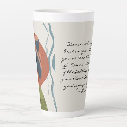 Rumi Dance Quote met danser Latte Mok (Voorkant)