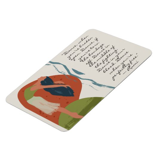 Rumi Dance Quote met danser Magneet (Linkerzijde)