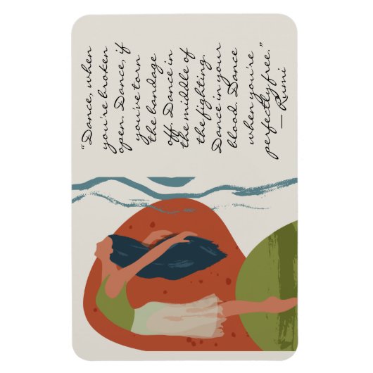 Rumi Dance Quote met danser Magneet (Verticaal)
