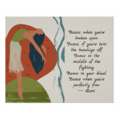 Rumi Dance Quote met danser Perfect Poster (Voorkant)