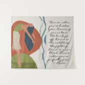 Rumi Dance Quote met danser Wandkleed (Voorkant (horizontaal))