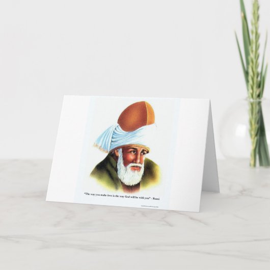 Rumi de manier waarop je liefdescitaat maakt geeft kaart (Voorkant)