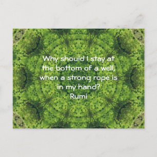 Rumi die actie ondernemen Inspirerend citaat Gezeg Briefkaart