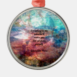 Rumi die citaat over energie en universeel gebruik metalen ornament