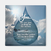 Rumi - Een druppel in de oceaan Magneet (Voorkant)