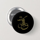 Rumi Em Sufi Whirling Dervishes _ Persian Calligra Ronde Button 5,7 Cm (Voorkant /achterkant)