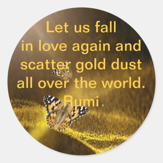 Rumi Herfst opnieuw verliefd Ronde Sticker (Voorkant)