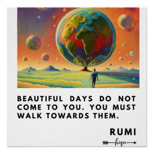 RUMI HOPE QUOTE PERFECT POSTER