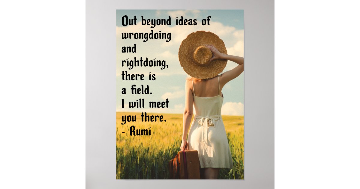 Rumi-Ik zal je daar ontmoeten Poster | Zazzle.nl
