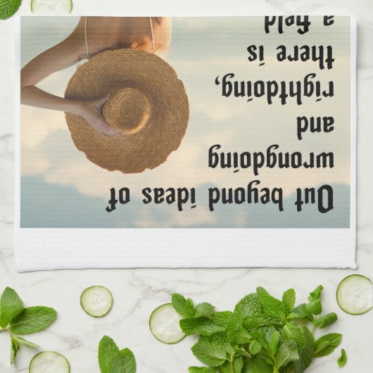 Rumi-Ik zal je daar ontmoeten Theedoek (Gevouwen)