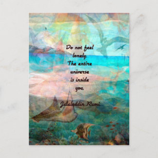 Rumi Inspiration Quote over het universum Briefkaart