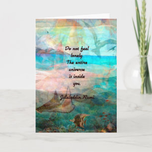 Rumi Inspiration Quote over het universum Kaart