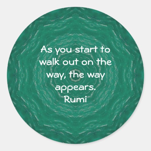 Rumi Inspirerend Citaat Gezegde over Geloof Ronde Sticker (Voorkant)