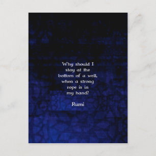Rumi Inspirerend die het Citaat van de Actie neemt Briefkaart