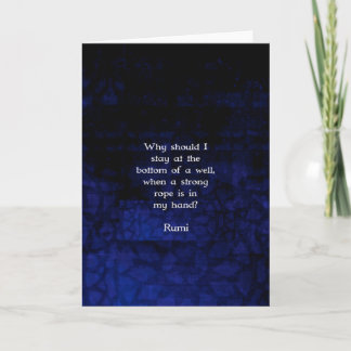 Rumi Inspirerend die het Citaat van de Actie neemt Kaart