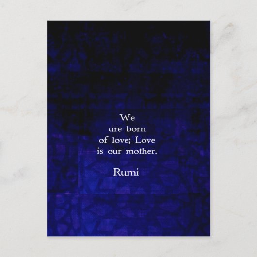 Rumi Inspirerend liefde citaat over gevoelens Briefkaart (Voorkant)