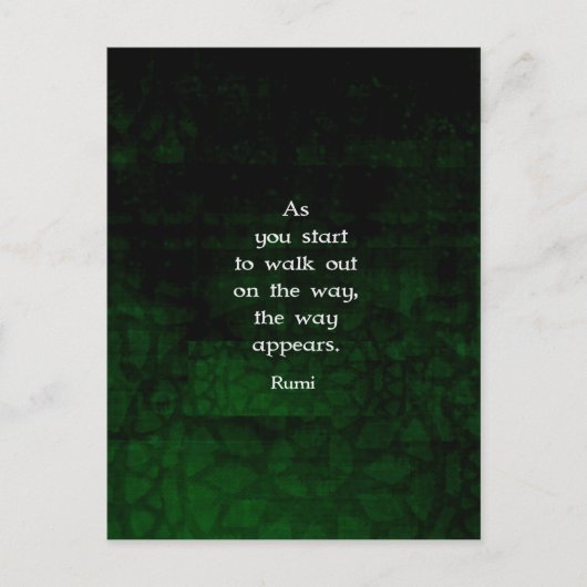 Rumi Inspirerend met Faith Quote Briefkaart (Voorkant)