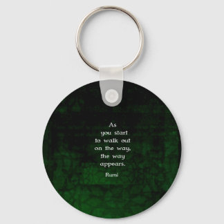 Rumi Inspirerend met Faith Quote Sleutelhanger