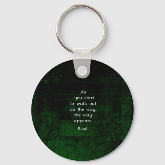 Rumi Inspirerend met Faith Quote Sleutelhanger (Voorkant)