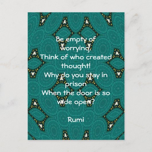 Rumi Inspirerend offerte met Tribal Design Briefkaart (Voorkant)
