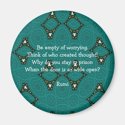 Rumi Inspirerend offerte met Tribal Design Magneet (Voorkant)