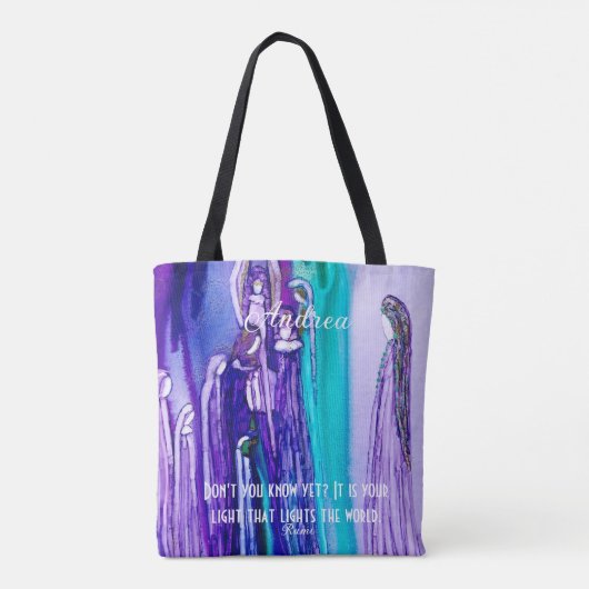 Rumi Inspirerend persoonlijke Art Canvas tas (Achterkant)