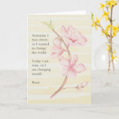 Rumi Inspirerend Quote Floral Kaart (Gele Bloem)