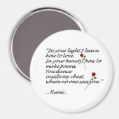 Rumi Liefde Quote Magnet Ronde (Voorkant / Achterkant)