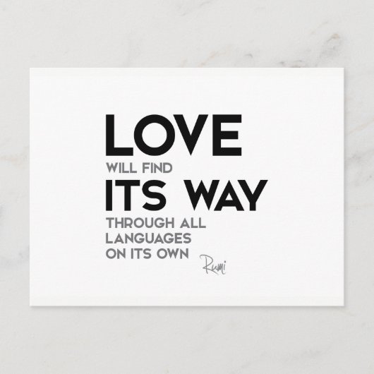 Rumi: Liefde vindt zijn weg Briefkaart (Voorkant)