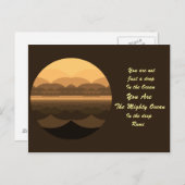 Rumi Life Quote Briefkaart. Mandala Design Briefkaart (Voorkant / Achterkant)