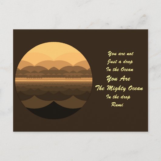 Rumi Life Quote Briefkaart. Mandala Design Briefkaart (Voorkant)