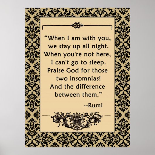 RUMI LOVE Citaat op Poster of Druk (Voorkant)