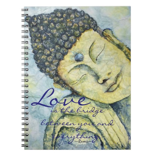 Rumi Love Quote Buddha Art journal Notitieboek (Voorkant)