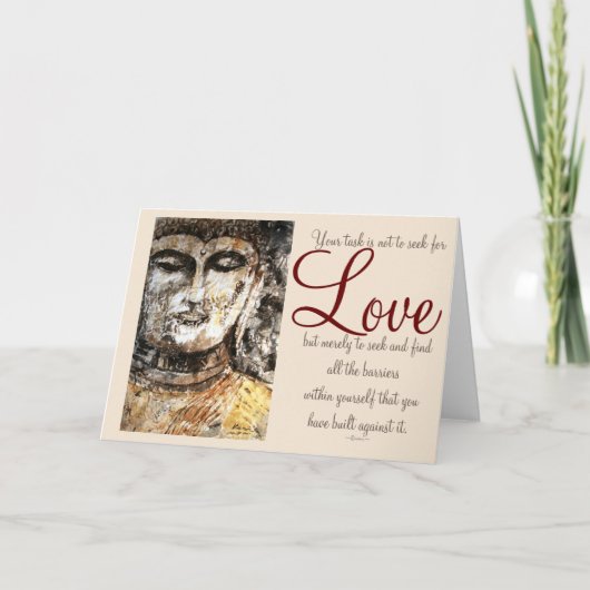 Rumi Love Quote Buddha Art Wenskaart Kaart (Voorkant)