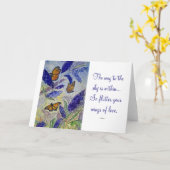 Rumi Love Quote Butterfly Waterverf Art Kaart (Gele Bloem)