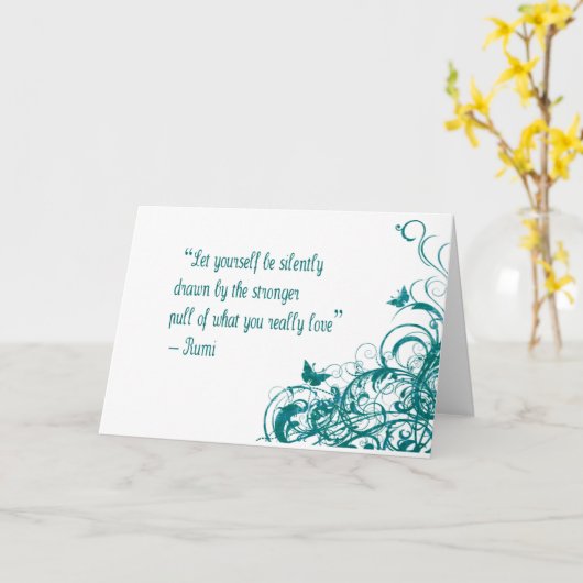 Rumi love quote kaart (Gele Bloem)