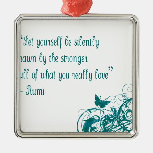 Rumi love quote metalen ornament (Voorkant)