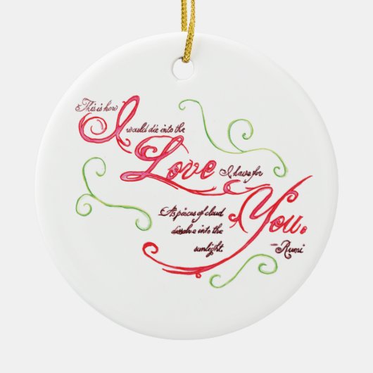 Rumi Love Quote Ornament (Voorkant)