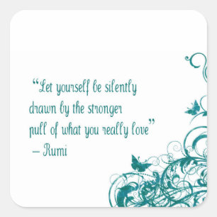 Rumi love quote vierkante sticker