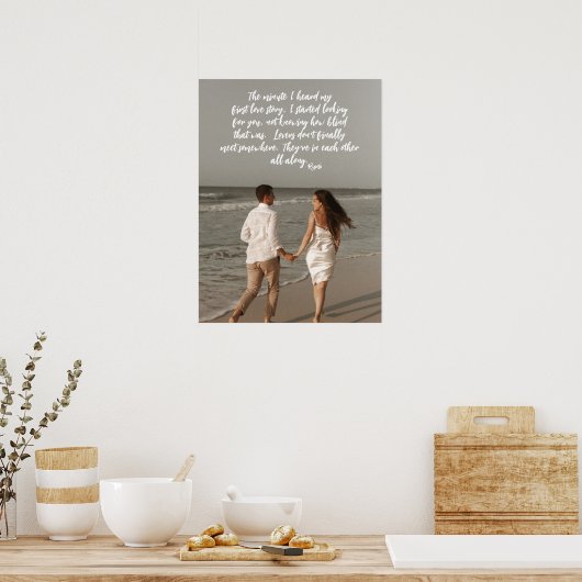 Rumi Love Story Add Your Photo Poem Poster (Keuken)