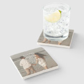 Rumi Love Story Voeg je fotogedicht toe Stenen Onderzetter (Zijkant)