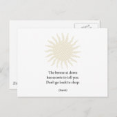 Rumi Morning Poetry Briefkaart (Voorkant / Achterkant)