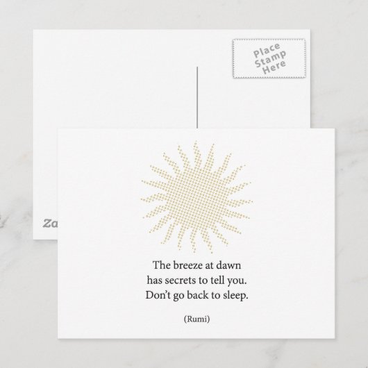 Rumi Morning Poetry Briefkaart (Voorkant / Achterkant)