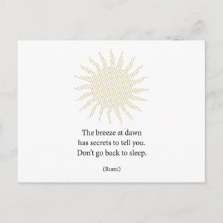 Rumi Morning Poetry Briefkaart